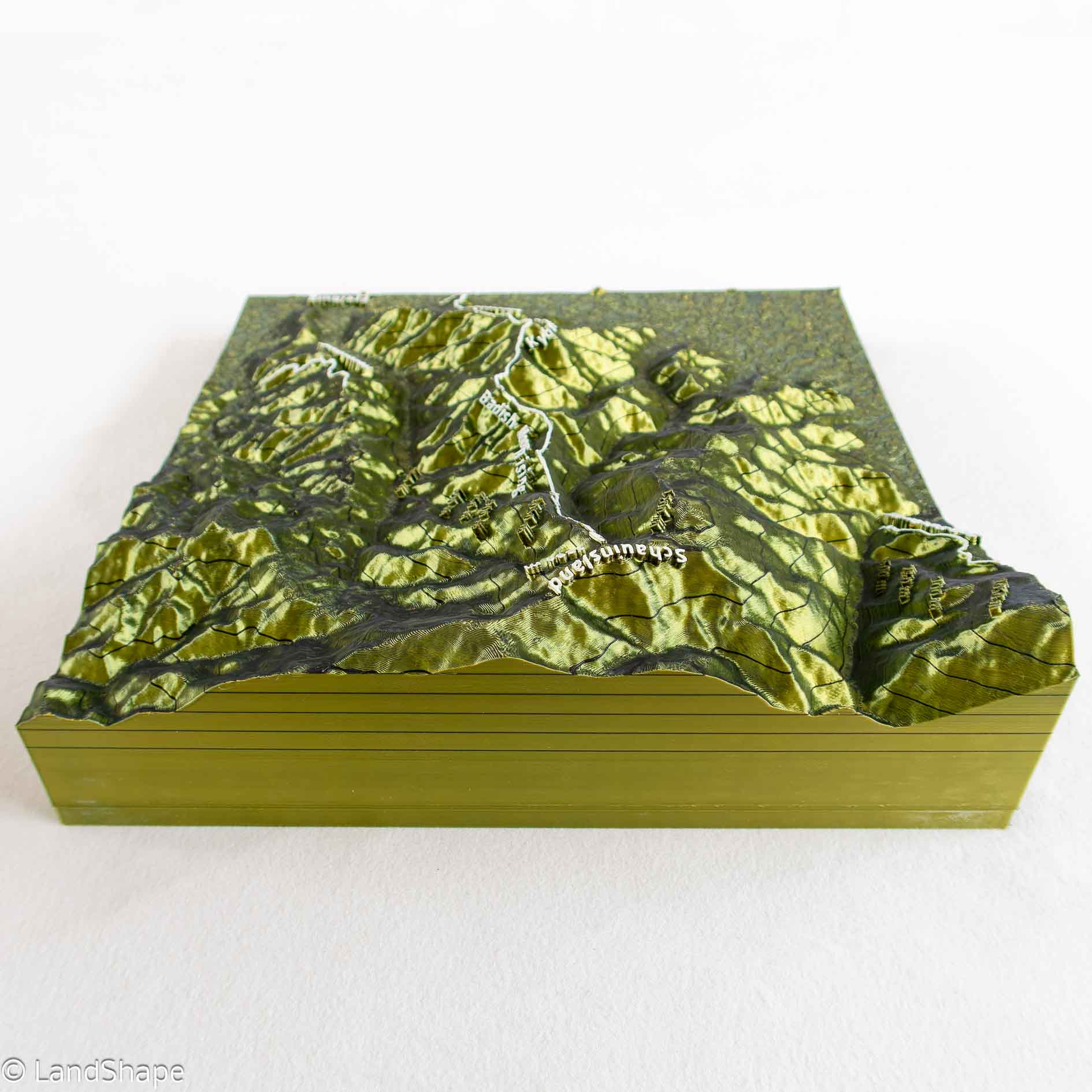 Produktfoto des Badish Moon Rising-Trail Geländereliefs in Moss Metallic von hinten