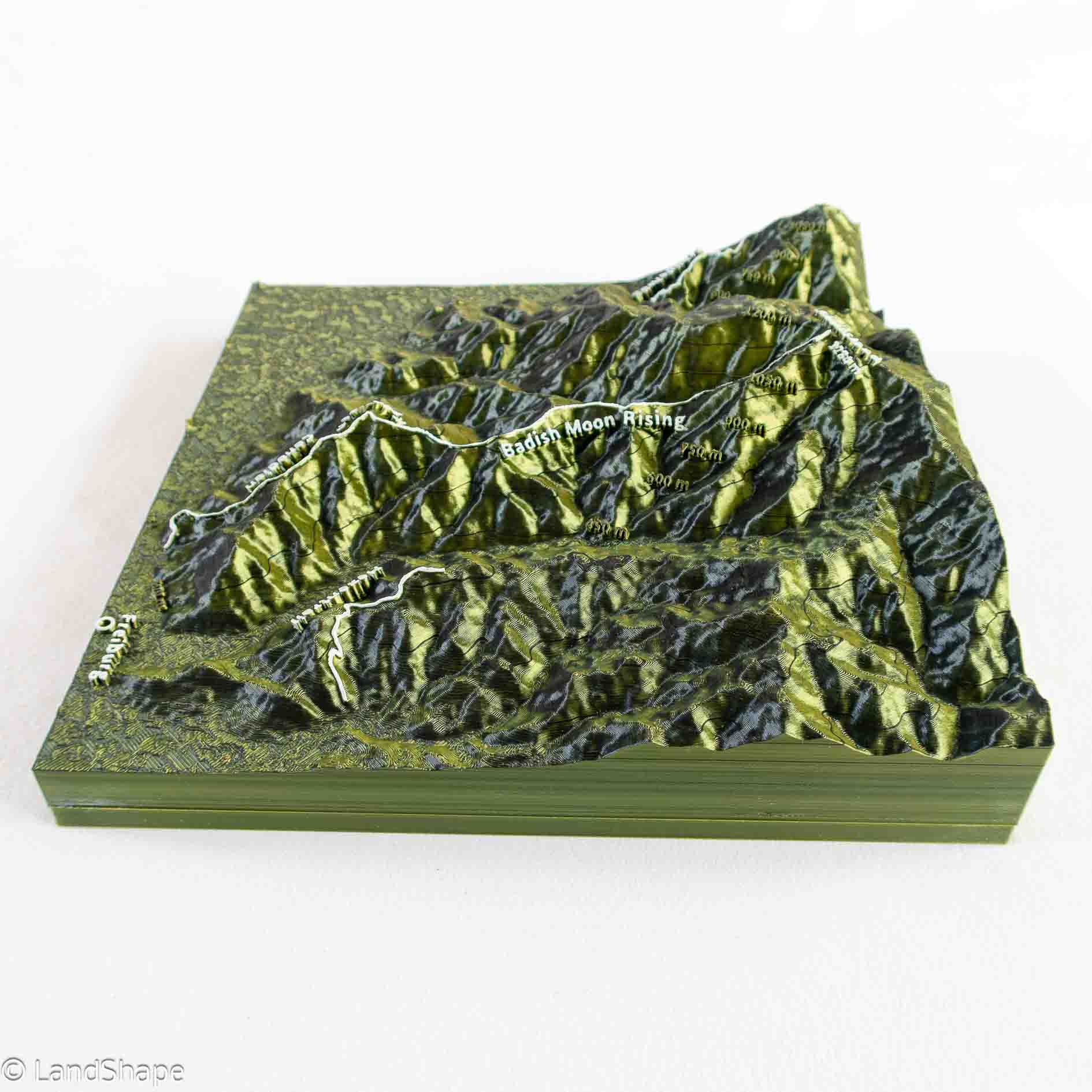 Produktfoto des Badish Moon Rising-Trail Geländereliefs in Moss Metallic von rechts