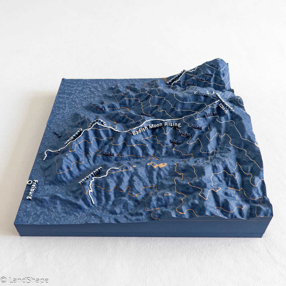 Produktfoto des Badish Moon Rising-Trail Geländereliefs in Navy Blue von links