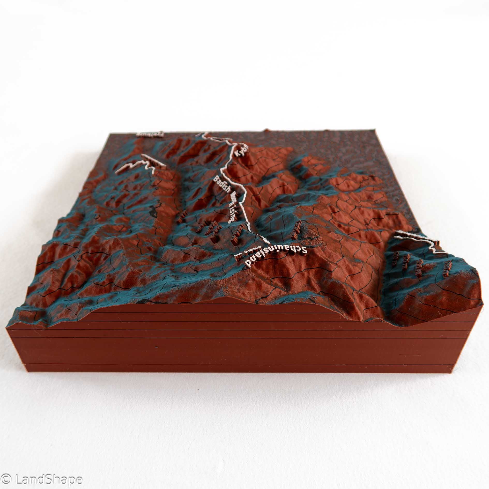 Produktfoto des Badish Moon Rising-Trail Geländereliefs in Ocean Red von hinten