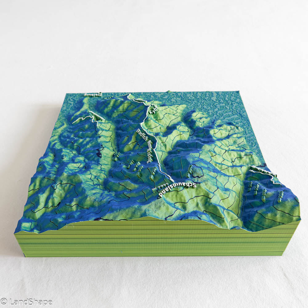 Produktfoto des Badish Moon Rising-Trail Geländereliefs in Velvet Green von hinten