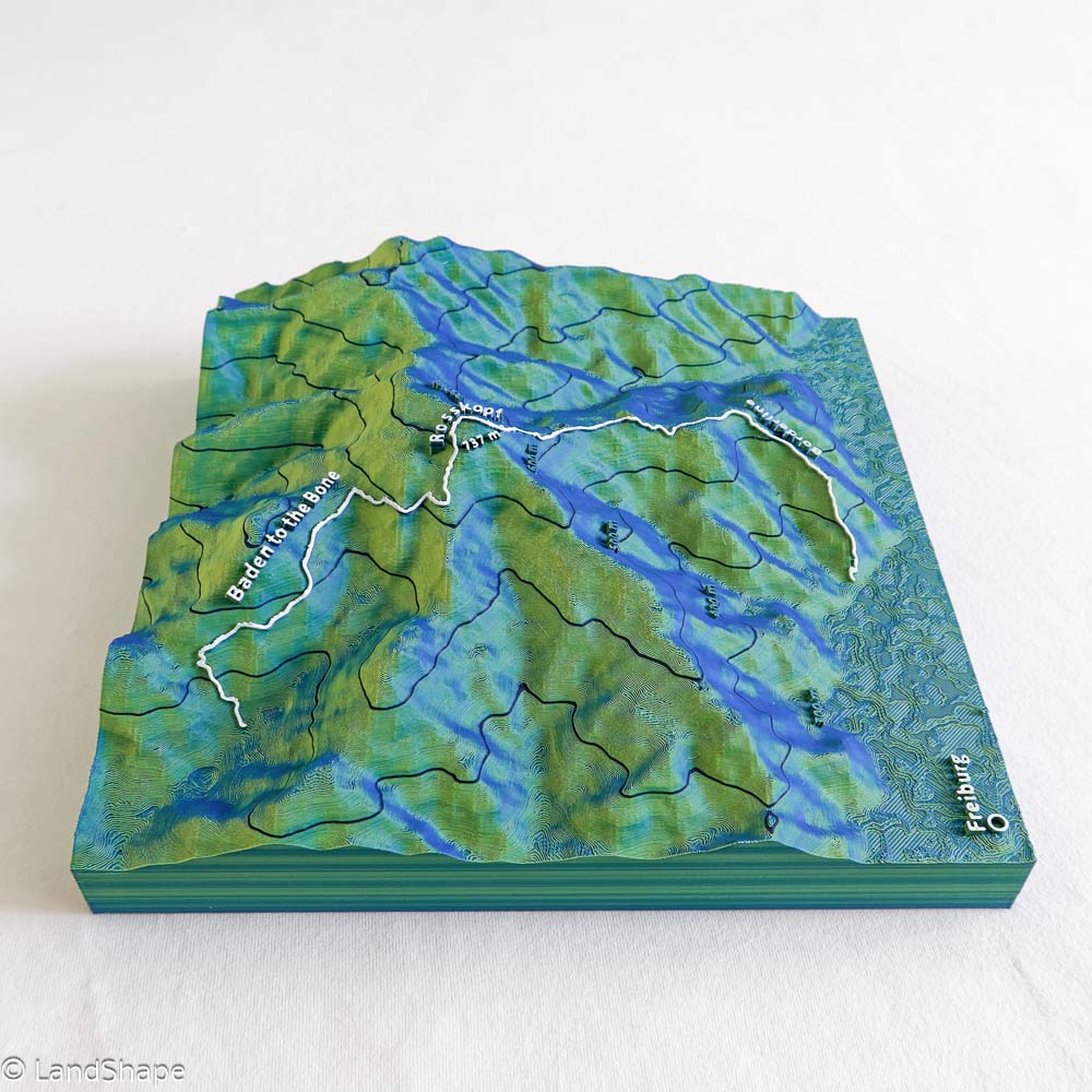 Produktfoto des Borderline-Trail Geländereliefs in Velvet Green von rechts