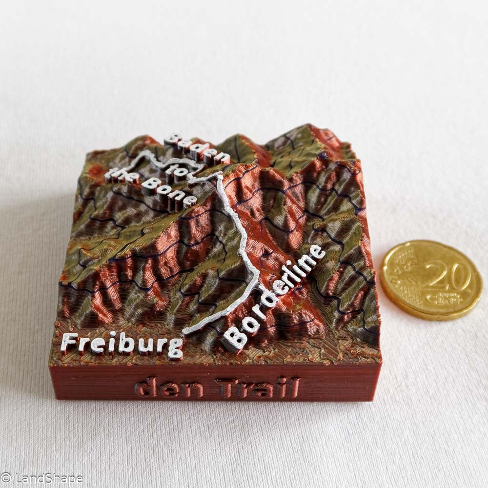 Produktfoto des Borderline-Trail Dekomagneten in Copper Metallic mit 20 Cent Münze