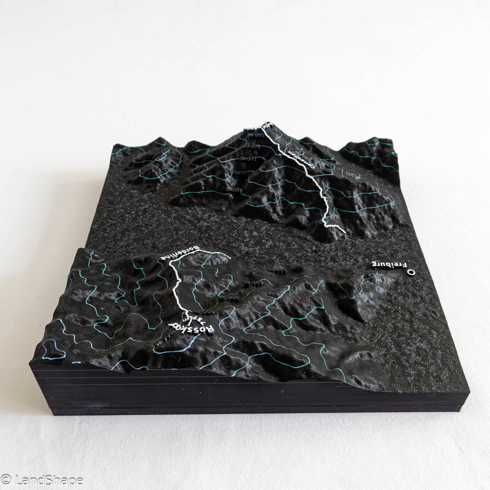 Produktfoto des Canadian-Borderline Geländereliefs in Charcoal Black von hinten