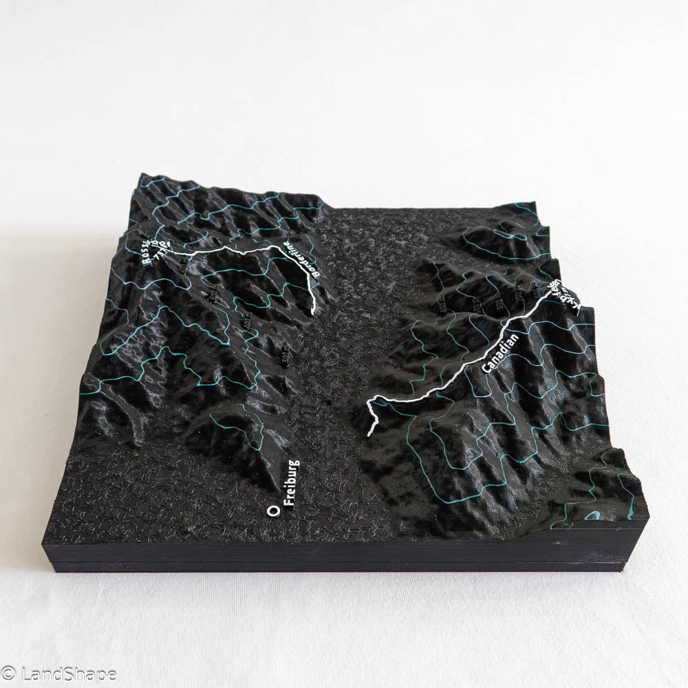 Produktfoto des Canadian-Borderline Geländereliefs in Charcoal Black von rechts