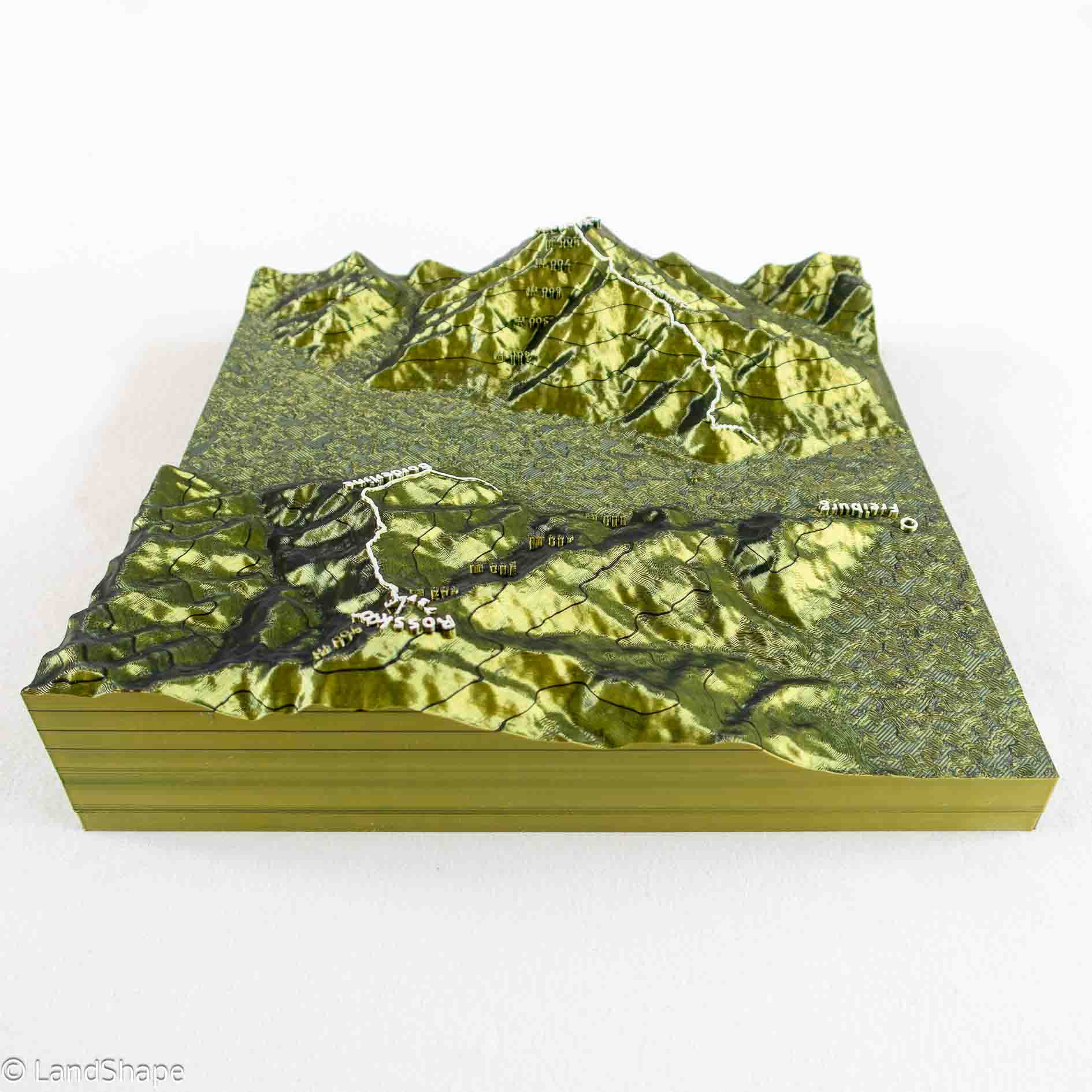 Produktfoto des Canadian-Borderline Geländereliefs in Moss-Metallic von hinten