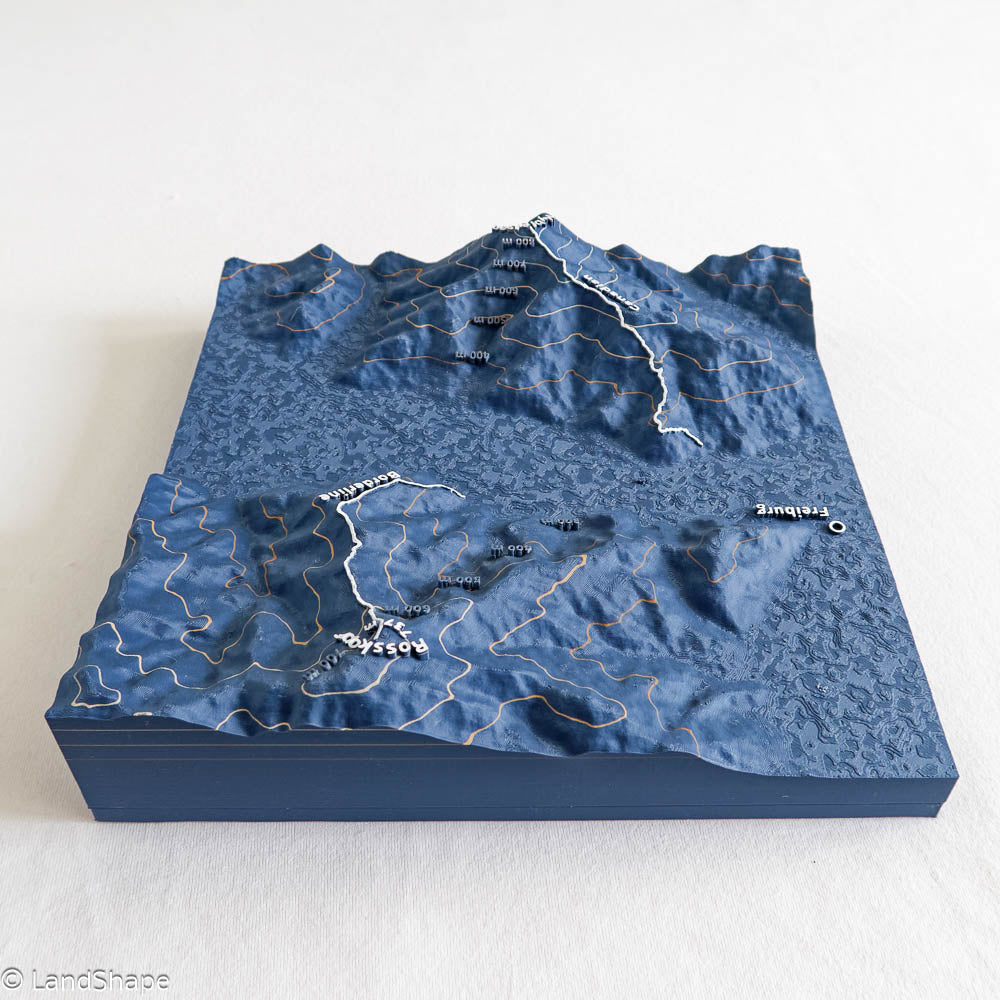 Produktfoto des Canadian-Borderline Geländereliefs in Navy Blue von hinten