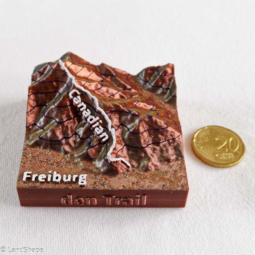 Produktfoto des Canadian-Trail Dekomagneten in Copper Metallic mit 20 Cent Münze