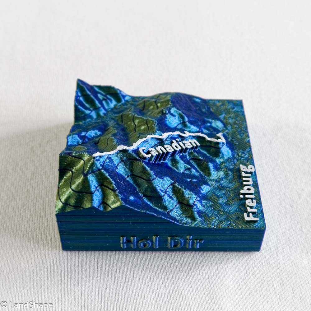 Produktfoto des Canadian-Trail Dekomagneten in Metallic Blue von links