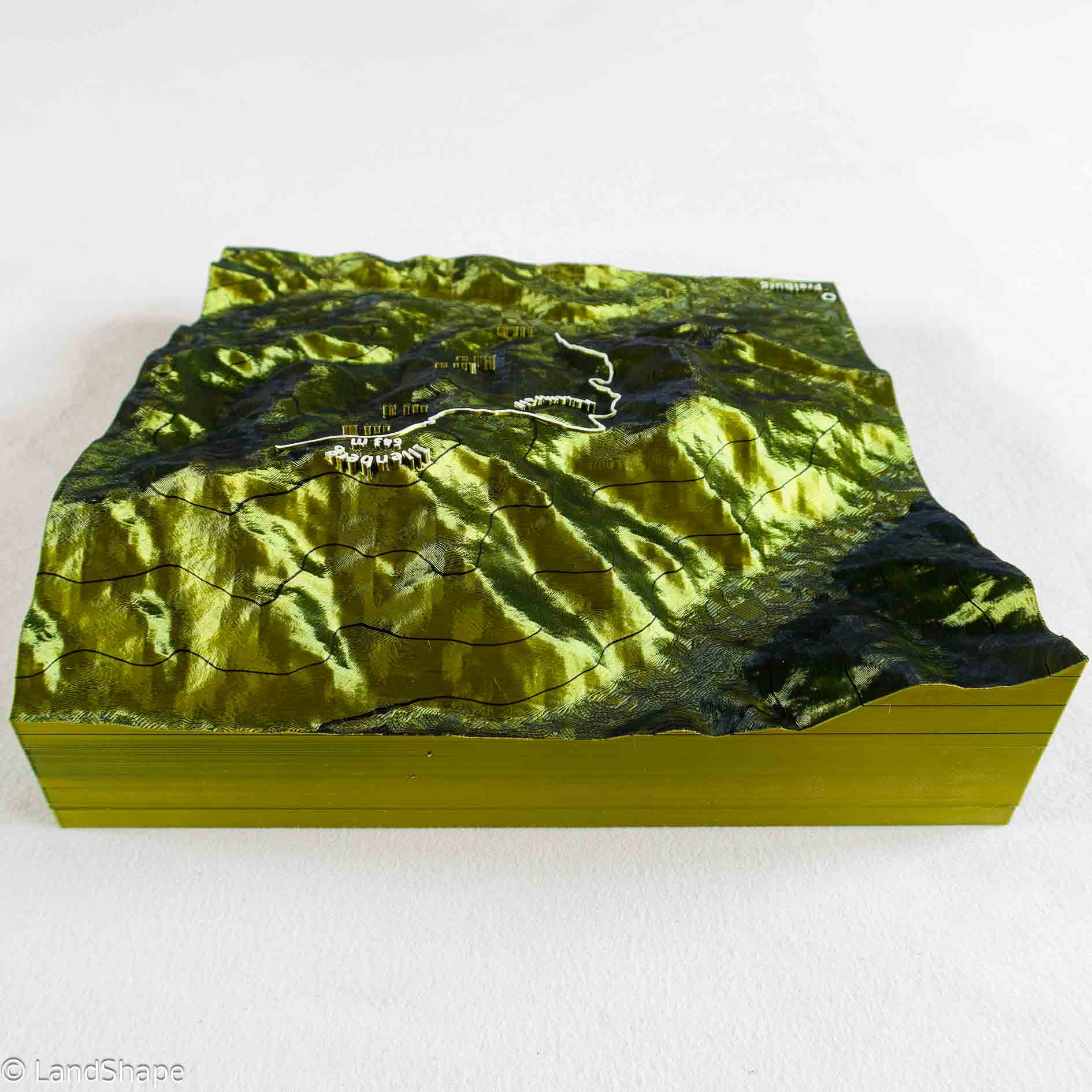 Produktfoto des Hexentrail Geländereliefs in Moss Metallic von hinten