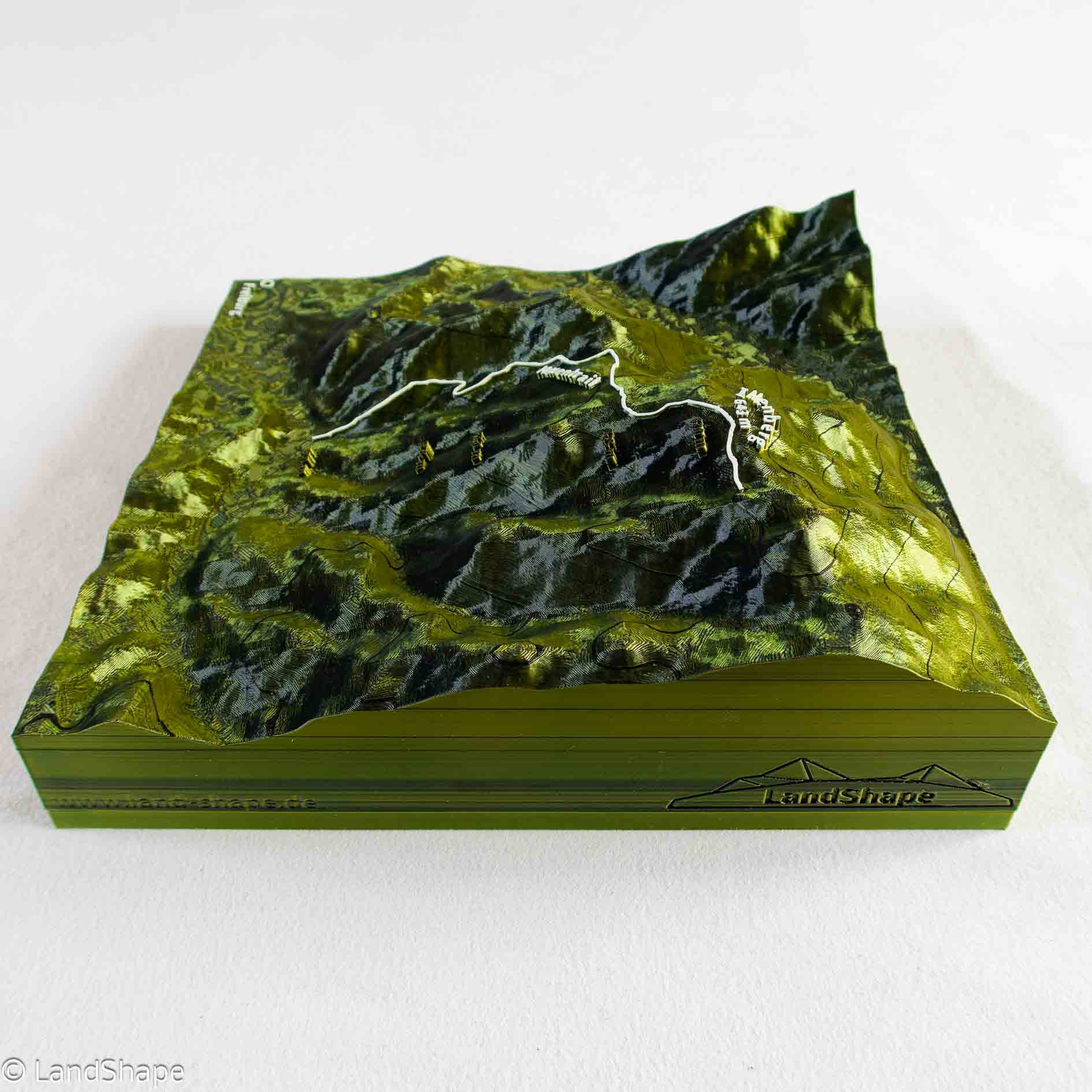 Produktfoto des Hexentrail Geländereliefs in Moss Metallic von rechts