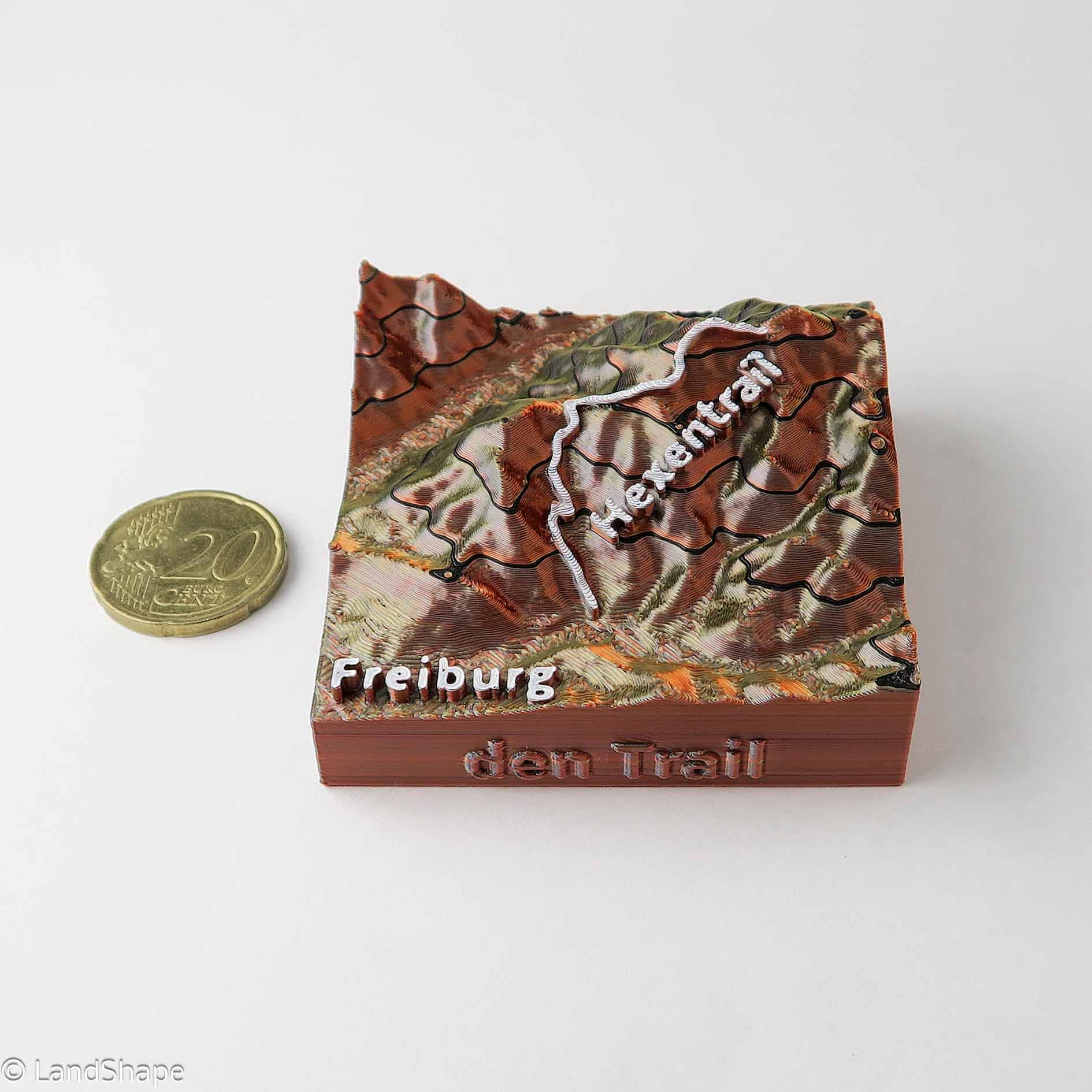 Produktfoto des Hexentrail Dekomagneten in Copper Metallic mit 20 Cent Münze