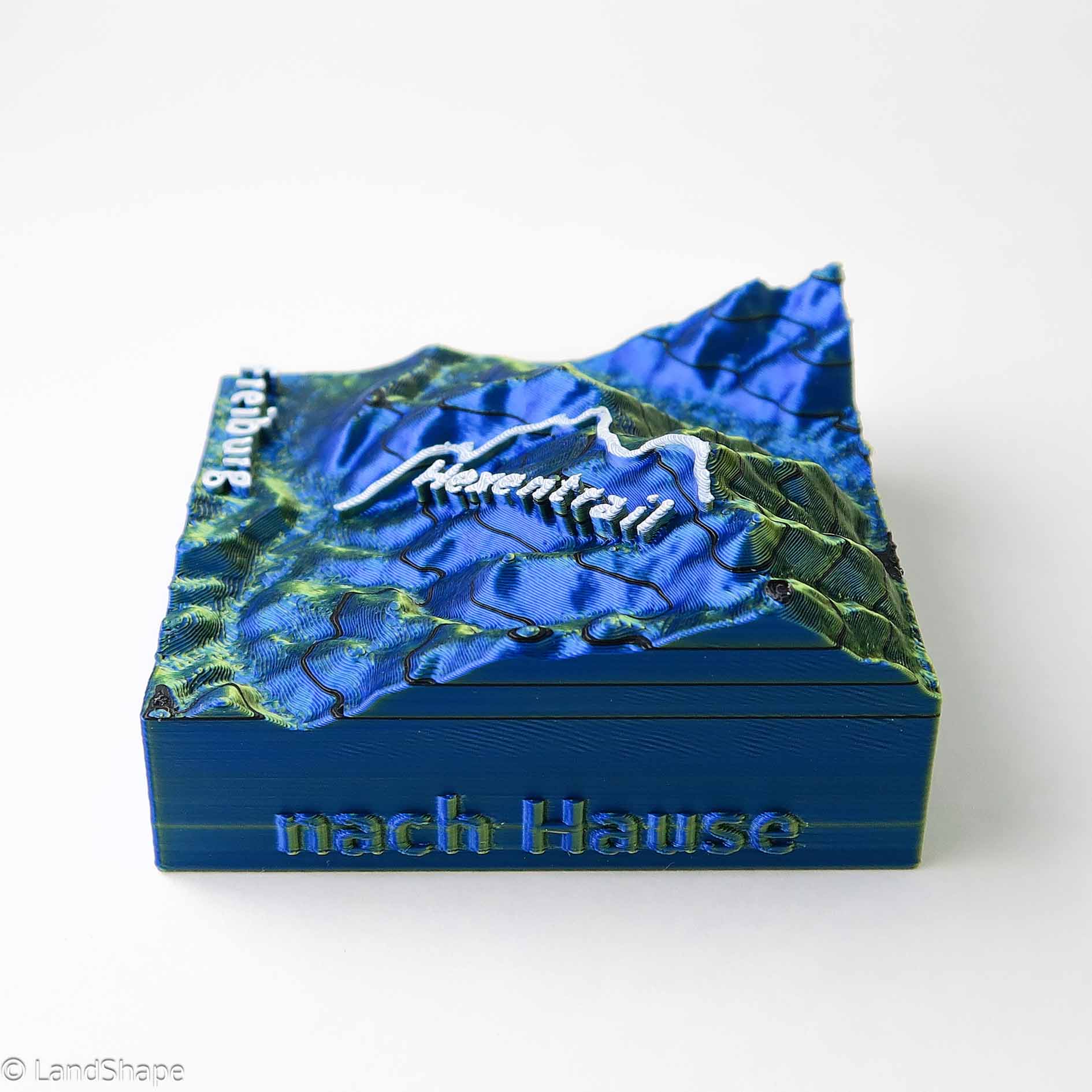 Produktfoto des Hexentrail Dekomagneten in Metallic Blue von rechts