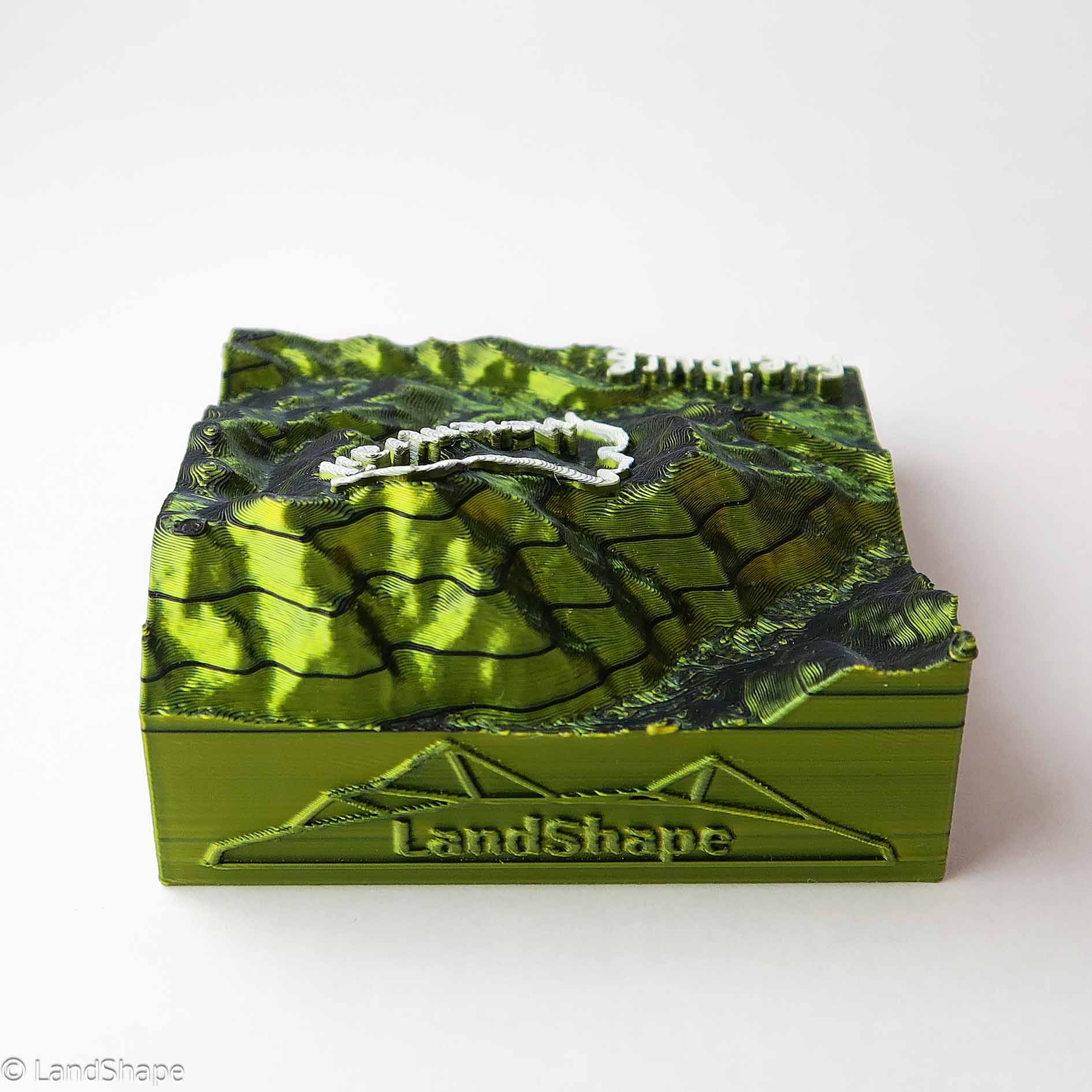 Produktfoto des Hexentrail Dekomagneten in Moss Metallic von hinten