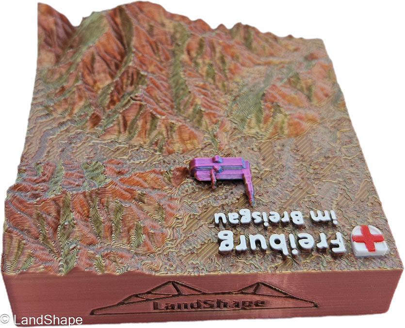 LandShape Freiburg Dekomagnet Copper Metallic – Rückseite Magnet Schwarzwald Dreisamtal Münster | LandShape