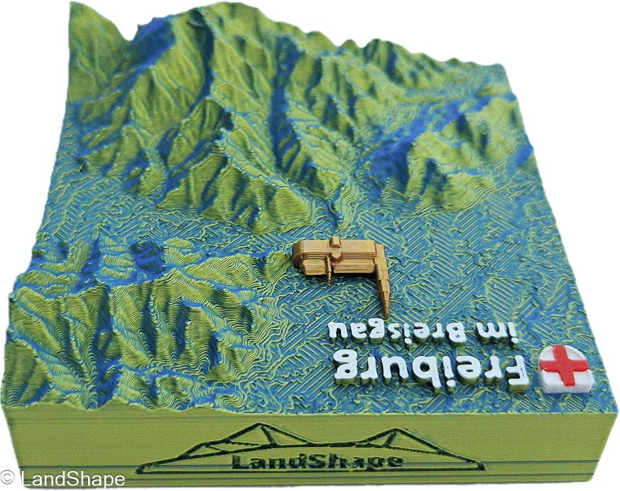 LandShape Freiburg Dekomagnet Velvet Green – Rückseite Magnet Schwarzwald Dreisamtal Münster | LandShape